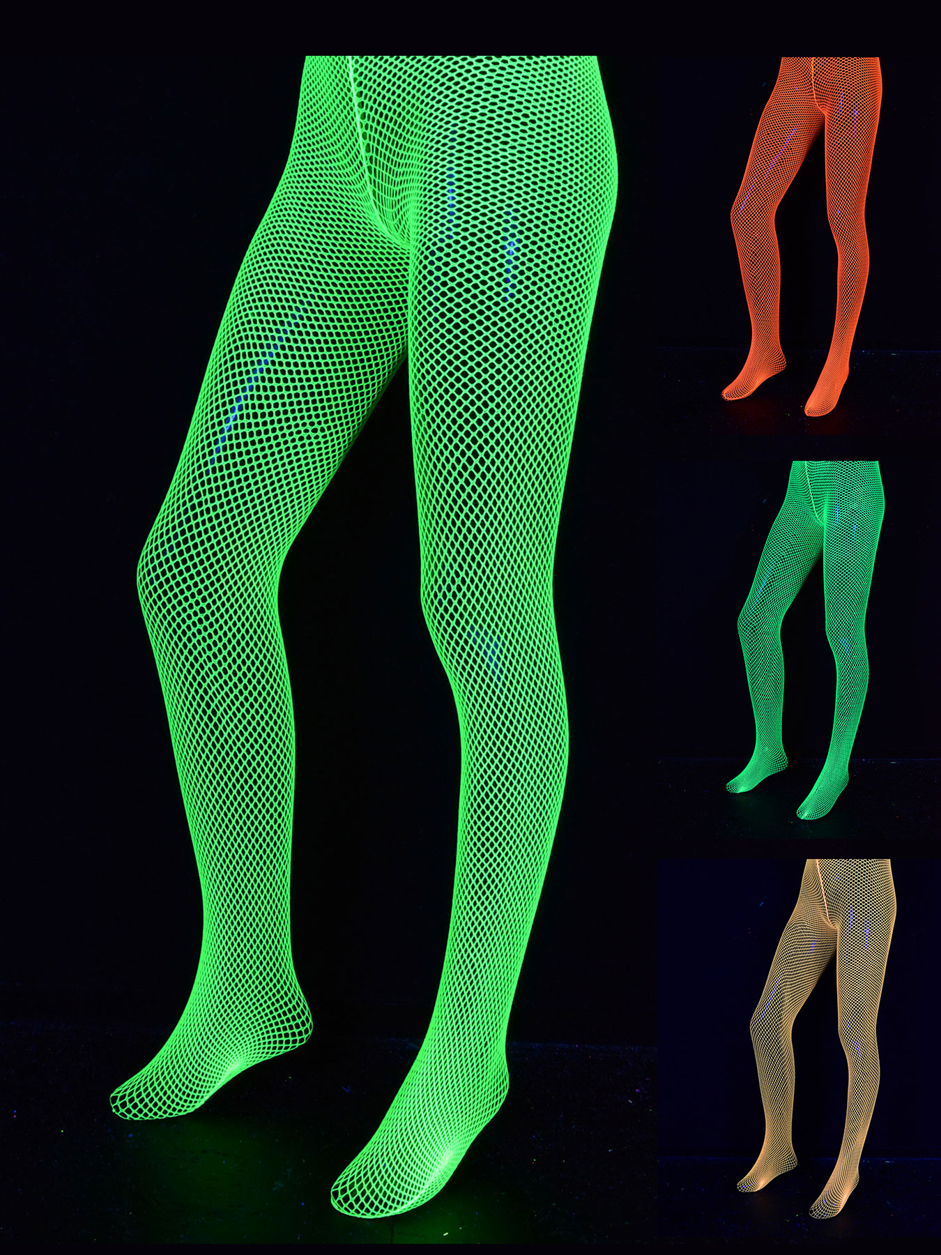 blacklight fishnet tights
